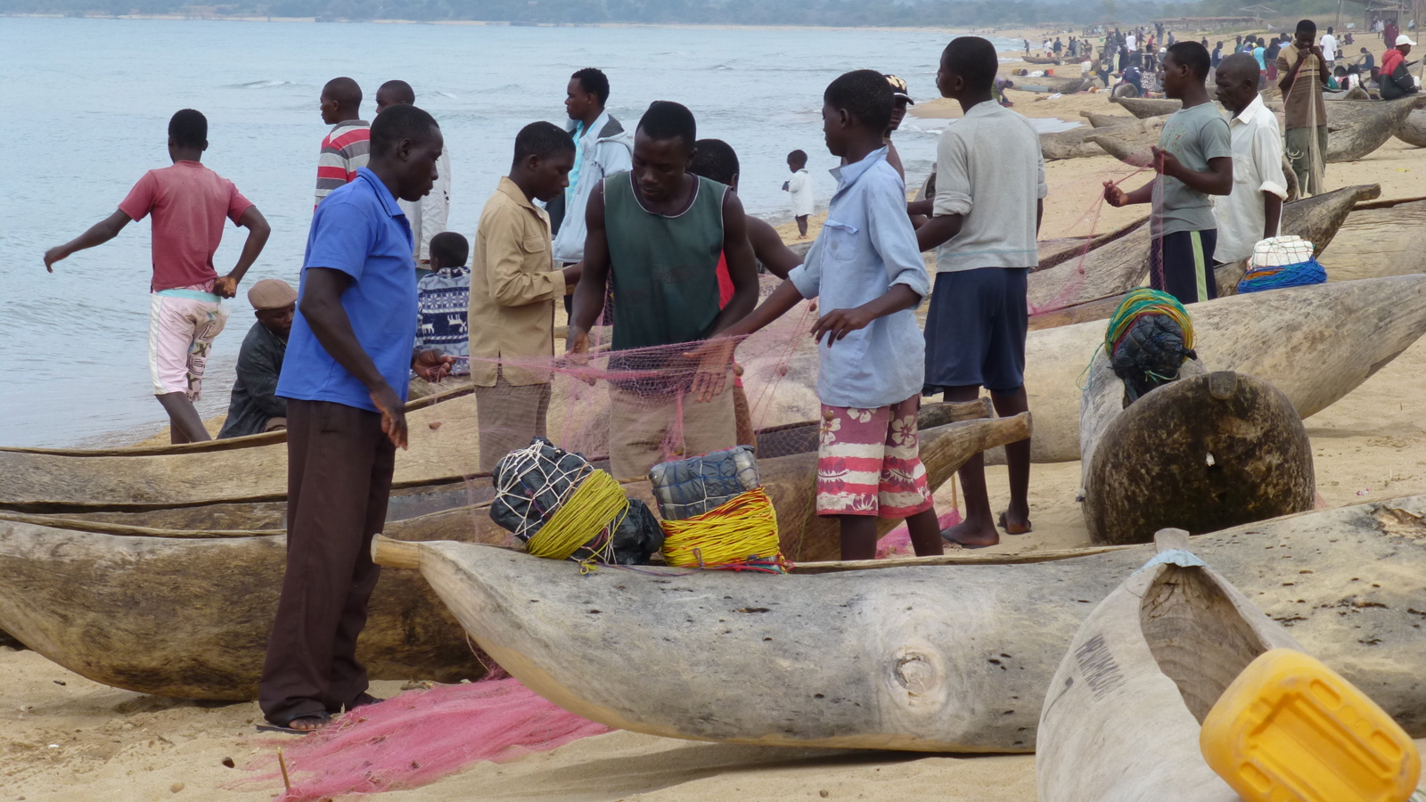 Beach Village Committee Members Are Inspecting Nets And Confiscationg Illegal Ones