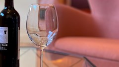 Hex Hotel Suite Lounge Area Wine Glass